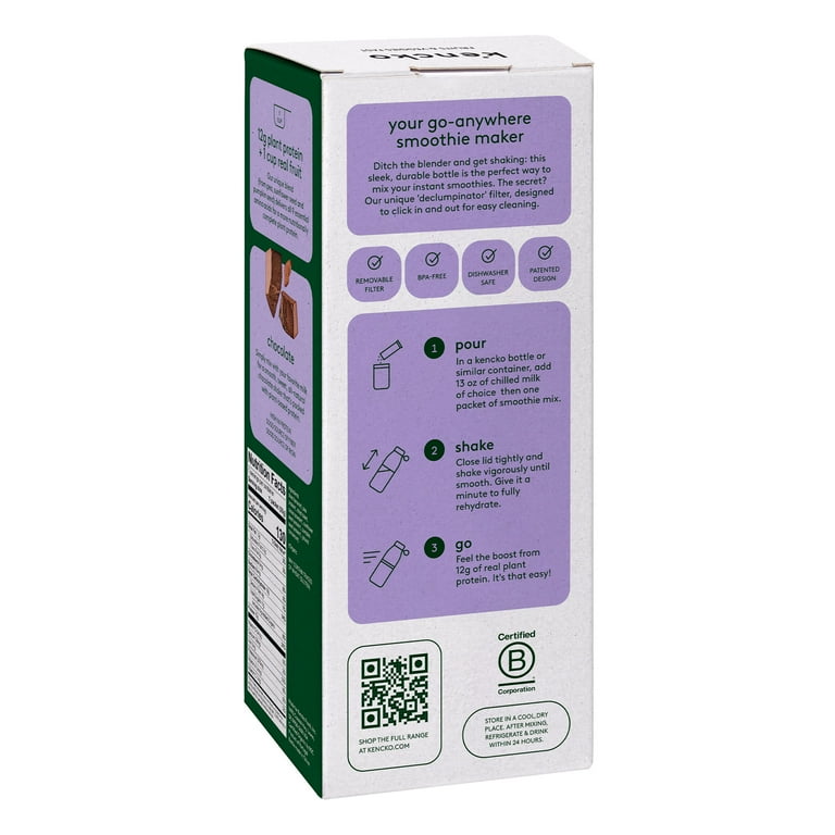 Kencko Organic Instant Fruit & Veggie Protein Smoothies Starter