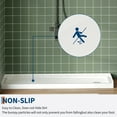 thumbnail image 3 of Shower Base Pan 60x32 Inch - Non-Slip Right Drain, White for Bathroom, 3 of 8