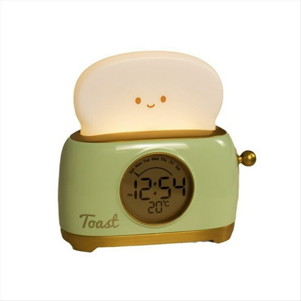 Reloj Despertador para Dormir para Niños con Luz LED de Noche, Pantalla Digital, Control de Temperatura para Dormitorio, Reloj de Mesita de Noche