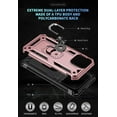 thumbnail image 4 of Entronix Case Designed for Apple iPhone 14 Pro Max Heavy Duty Case with Built-in Kickstand, Dual Layer Protection with Rotating Holder Ring, Sturdy Case for Apple iPhone 14 Pro Max, Pink, 4 of 5