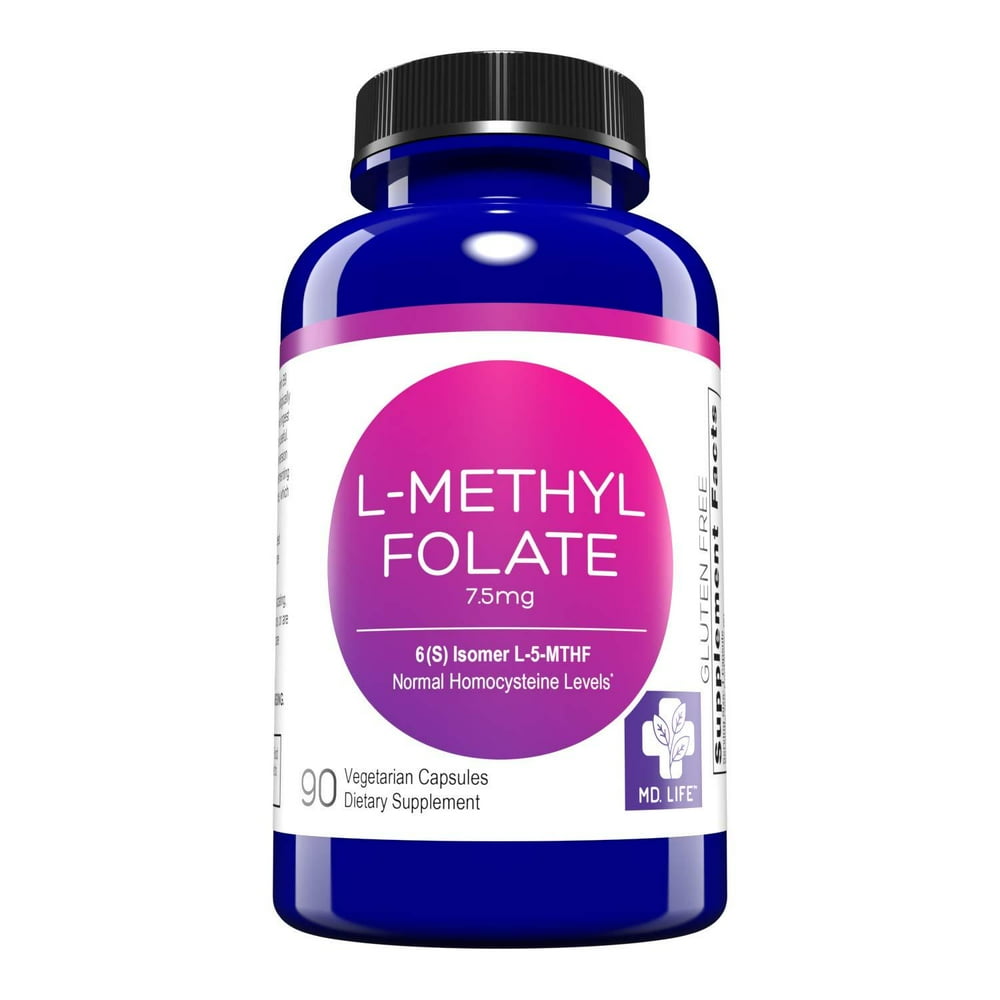 MD. Life LMethylfolate 7.5 mg Active Folate 5 Mthfr Support