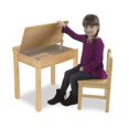 thumbnail image 3 of Set de escritorio y silla Melissa & Doug, de madera, con tapa elevable, color miel, 3 of 8