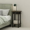 thumbnail image 5 of Furinno Turn-N-Tube Tall Nightstand with Bin, Columbia Walnut/Black/Dark Brown, 5 of 7