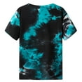 thumbnail image 5 of ZRGHAOYLQ Womens Tie Dye Athletic Gym Shirts Moisture Wicking Active Sport Tee Short Sleeve Round Neck Loose Fit Summer Workout Tops Women, 5 of 5