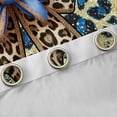 thumbnail image 4 of Manfei Leopard Print Curtains Pack of 2 (42x84 Each),Blue Gold Brown Curtains Blackout,Bowtie Bowknot Ribbon Bedroom Curtains For Girls Boys,Breathable Home Decor, 4 of 6