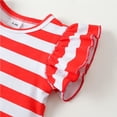 thumbnail image 6 of LNMQLPDBS Girls' Clothing Sets Independence Day Suits Red White and Blue Star Striped Printed Sleeveless Halter Tops + Denim Shorts 2pcs Outfits 2t Girl Clothes for 4thof July Summer Set, 6 of 6