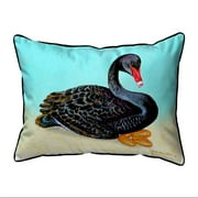 Betsy Drake HJ1012 16 x 20 in. Black Swan Large Indoor & Outdoor Pillow