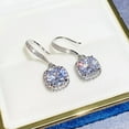 thumbnail image 6 of K-KED 925 Silver Drop Earring Gift Elegant Women Cubic Zircon Anniversary Jewelry-Silver, 6 of 8