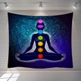 thumbnail image 1 of Tapiz de pared, tapiz de estatua de Buda indio, tapiz de mandala de 7 chakras para colgar en la pared, decoración, para sala de estar (150 × 130 cm), 1 of 5