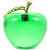 WSTEER Crystal Apples Decor Crystal Apples Paperweight Car Interior Crystal Fruit Apples Decor Desktop Craft