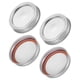 thumbnail image 1 of Juego de 4 tapas y anillos para frascos Mason de boca regular, tapas de enlatado tipo dividido para frascos Mason, 1 of 7
