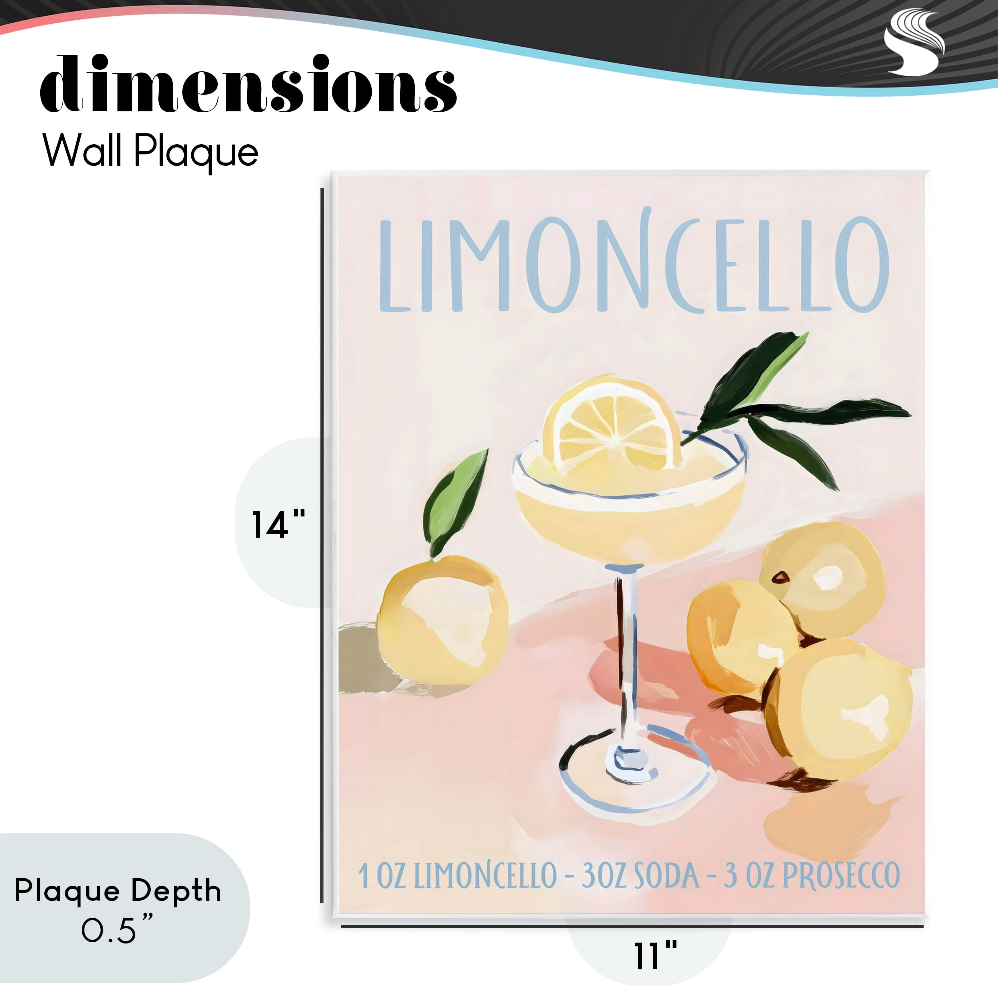 Stupell Industries Limoncello Summer Cocktail Wall Plaque Art, design by Sisi and Seb