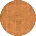 thumbnail image 1 of Ahgly Company Indoor Round Oriental Orange Industrial Area Rugs, 5' Round, 1 of 4