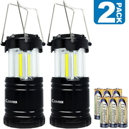 Camping Lantern Super Bright, Costech Latest COB Technology (350 Lumen) Portable Outdoor Lights, Hanging Flashlight Camping Gear Equipment with Batteries for Hurricane Storm Outage Emergency (2 (Best New Camping Gear)