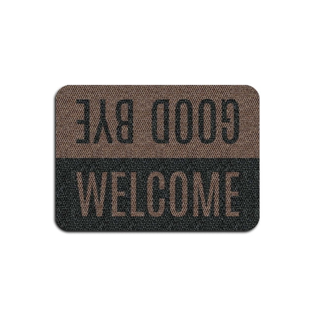 Tapete Decorativo Welcome, Good Bye de 70x50 Cm Charcoal Elitemat Decorativo