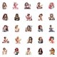 thumbnail image 4 of Pegatinas Retros Girls, vinilo impermeable, estilo anime, 54 unidades/lote, 4 of 5