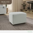 thumbnail image 2 of Evolur Holland Upholstered Ottoman, Modern Design In Harbor, 2 of 7