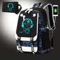 thumbnail image 2 of 1 Mochila Que Brilla En La Oscuridad, Bolsa De Grafiti Impresa, Mochila Escolar De Gran Capacidad Con Puerto De Carga USB, Mochila De Estudiante Para Hombres Y Mujeres, 2 of 4