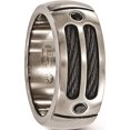 thumbnail image 5 of Titanium Cable & Spinel Argentium SS Bezel 9.25mm Band, 5 of 7