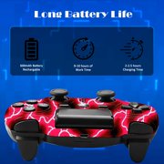 Wireless Controller Compatible with P4/P4 Slim/P4 Pro/Windows PC, Red
