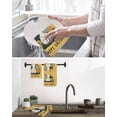thumbnail image 5 of Easter Eggs Kitchen Dish Towels for Drying Dishes Set of 4, Rabbit Spring Botanical Wildflowers Bunny Orange Waffle Weave Microfiber Hand Tea Bathroom Towels Quick Dry & Absorbent Towel 15.7x23.6, 5 of 7