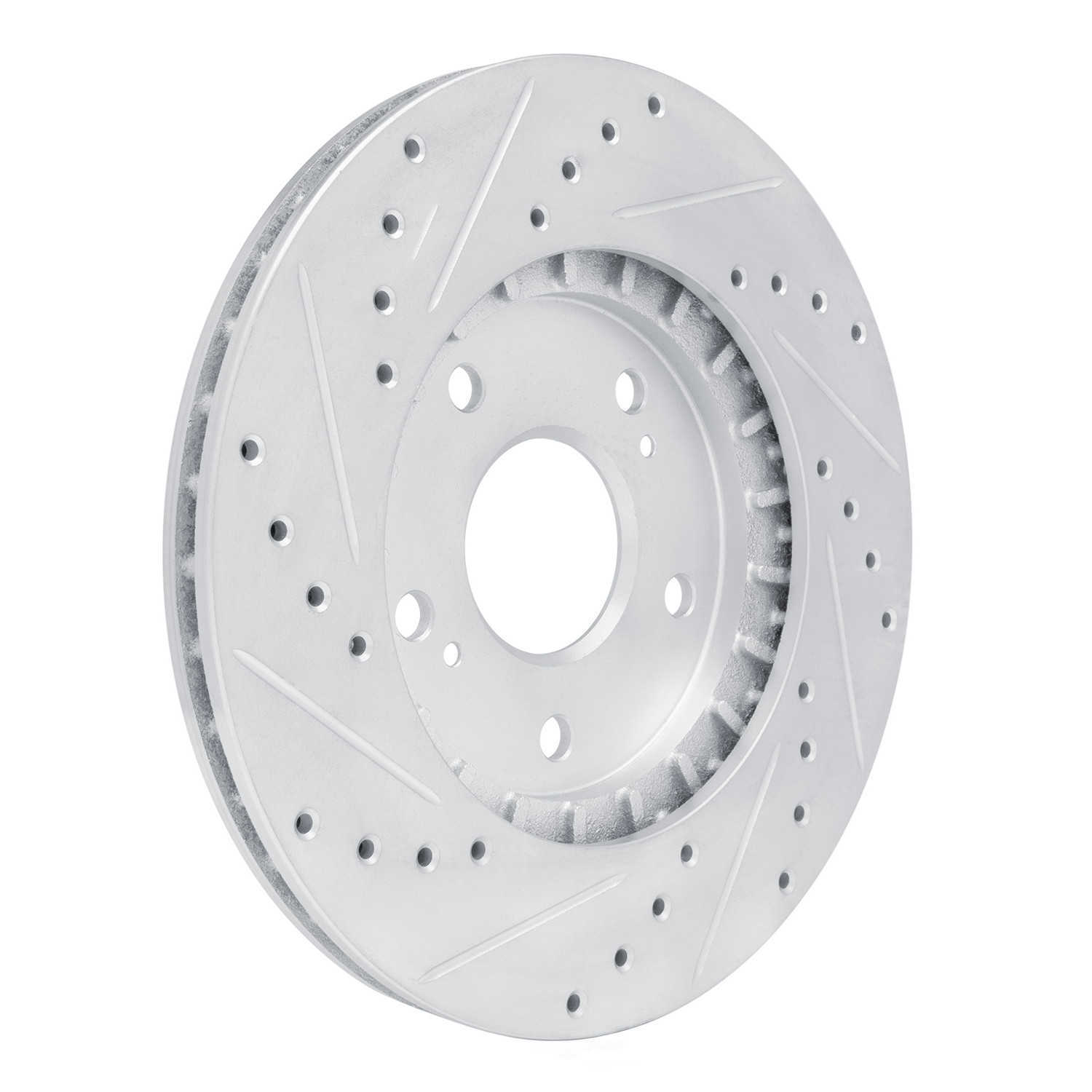 Dynamic Friction Company 631-58005R DFC Brake Rotor - Drilled And Slotted - Silver