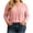 Pink, variant on FAHUOMU Women's Plus Size Top Long Sleeve Button Up Crewneck Waffle Shirts Fall Fashion Lightweight Clothes
