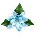 thumbnail image 1 of Yuarrent Flores de purpurina navideña, adorno de árbol de Navidad, decoración de fiesta de Año Nuevo, accesorios de diseño para el hogar, sala de Kits de decoración para fiestas cian Yuarrent HA069940-04, 1 of 6