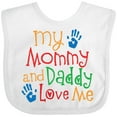 thumbnail image 3 of Inktastic Mommy and Daddy Love Me Boys or Girls Baby Bib, 3 of 4