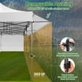 thumbnail image 4 of HOTEEL 10x30 Heavy Duty Canopy Tent with 6 Removable Sidewalls,Pop up Outdoor Commercial Party Wedding Tent with Roller Bag,Waterproof & UV 50+, Extended Awning, White, 4 of 10