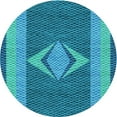 thumbnail image 1 of Ahgly Company Indoor Square Patterned Blue Eyes Blue Area Rugs, 3' Square, 1 of 6