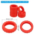 thumbnail image 2 of Unique Bargains Housse de Roues de Valise, 16 Pcs Housses de Protection Silencieuses pour Roues de Valise pour Ensembles de Bagages à Roues Pivotantes, Rouge, 2 of 7