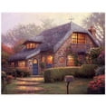 thumbnail image 1 of Paisaje de la casa Diamante de imitación redondo Pintura de cristal de punto de cruz Decoración del hogar Imagen de cristal Vogacara JJ15241-02, 1 of 6