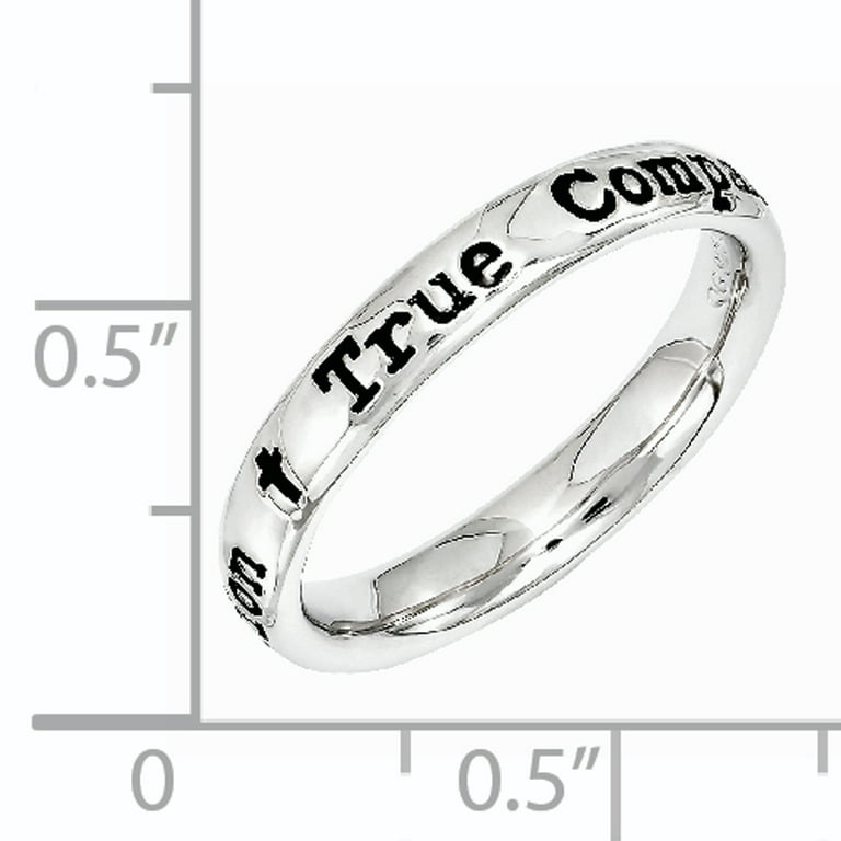 Stackable Expressions Sterling Silver Lyric True Companion Ring