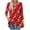 007 Red, variant on 3/4 Length Sleeve Tunic Tops for Women V Neck Loose Fit Print Dressy Casual Trendy Flowy Blouses