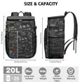 thumbnail image 4 of Science Lab Theme Backpack Cooler, Insulated Leakproof Lunch Bag with Scientific Formula and Knowledge Print for Enthusiasts, 4 of 6