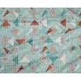 thumbnail image 4 of oneOone Polyester Lycra Sky Blue Fabric Texture & Triangle Geometric Dress Material Fabric Print Fabric By The Yard 56 Inch Wide, 4 of 4