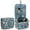 Blue Flower, variant on Hanging Toiletry Bag, Waterproof Traveling Toiletries Bag Portable Travel Makeup Pouch Multifunction Travel Bathroom Bag Organizer with Hook