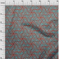 thumbnail image 3 of oneOone Polyester Spandex Sky Blue Fabric Geometric Dress Material Fabric Print Fabric By The Yard 56 Inch Wide, 3 of 4
