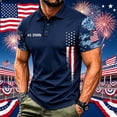 thumbnail image 2 of CHENge Men's U.S. 250th Anniversary Patriotic Polo Shirts Stretch Short Sleeve Raglan American Flag Golf Polos Quick Dry Performance Shirts,XXL, 2 of 5