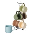 thumbnail image 2 of Juego de Tazas Gibson Home de Cerámica de 6 Piezas con Rack, 2 of 4