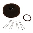 thumbnail image 2 of Mia Bun Ease Femmes et Filles Attaches de Cheveux Bun Queue de Cheval Kit d'Outils - Marron, 2 of 2