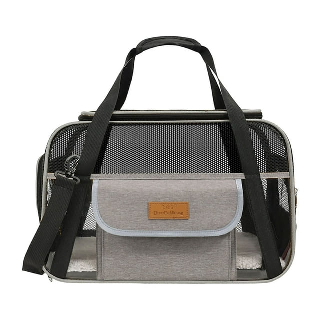 Soft Travel Carrier for Cats Small Dogs Mesh Window Comfortable Padding Sturdy Handle Adjustable Shoulder Strap Durable Secure Zippers Multiple Colors for Travel Vet Visits