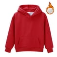 thumbnail image 6 of Mercatoo Boys Girls Cute Trendy Hoodies Kids Plain Fall Winter Fleece 𝐇ooded Sweatshirts Long Sleeve Pullover Hoodie Pocket, 6 of 9