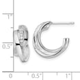 thumbnail image 3 of Auriga Fine Jewelry 925 Sterling Silver Rhodium-plated CZ Twisted Post Hoop Earrings for Women, 3 of 5