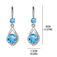 thumbnail image 2 of HANXIULIN Feminine Drop Earrings Micro-inlaid Zircon Female Dangle Earrings Drop Earrings, 2 of 3