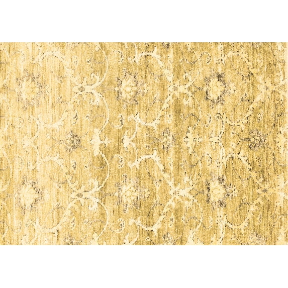 Ahgly Company Indoor Rectangle Abstract Brown Contemporary Area Rugs, 5' x 7'
