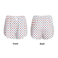 thumbnail image 6 of Uemuo Red Blue Polka Dots Pattern Women's Athletic Shorts High Waisted Running Shorts with Liner Pockets Gym Elastic Workout Shorts-Large, 6 of 9