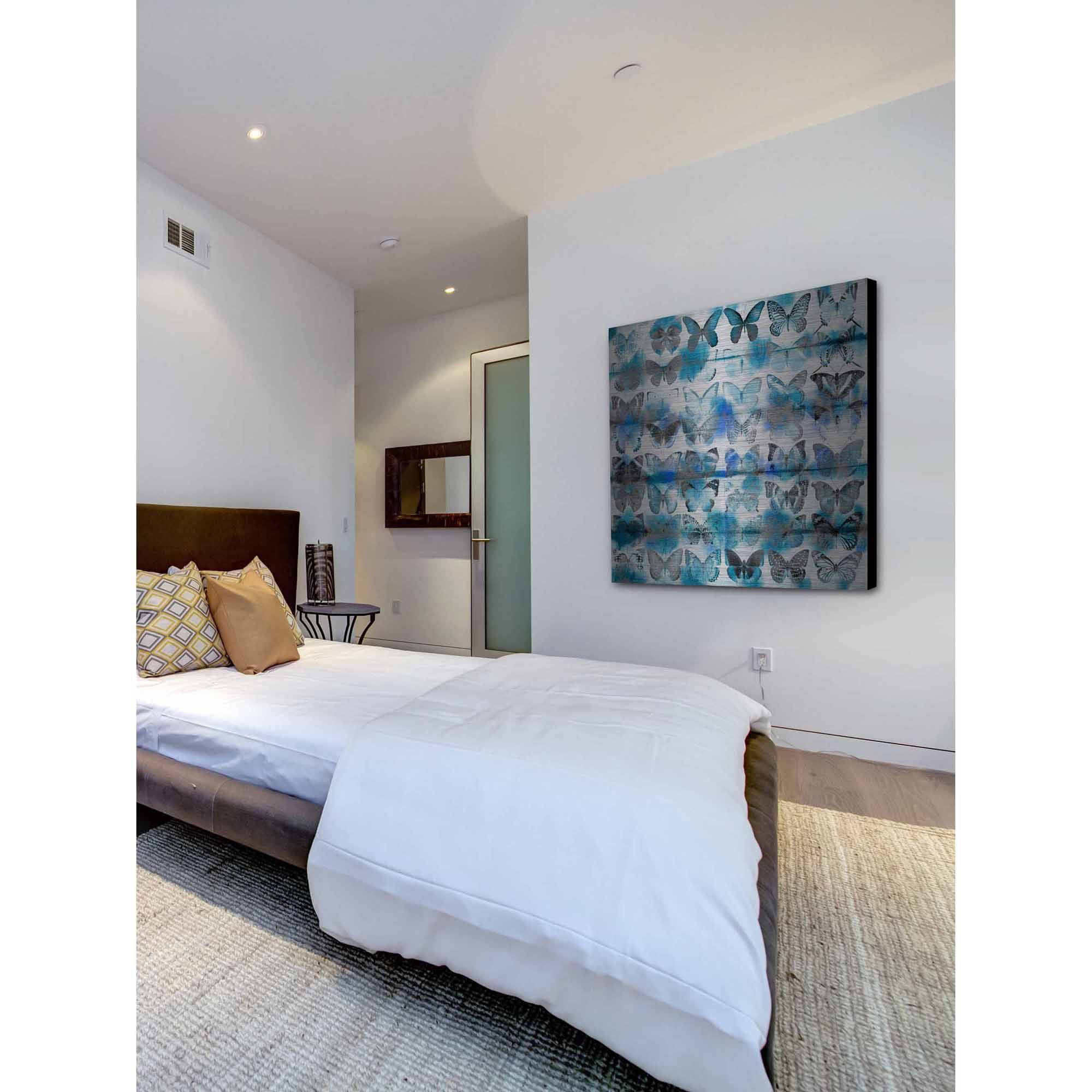 Parvez Taj Powder Blue Wings Art Print on Brushed Aluminum