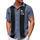 thumbnail image 2 of Men's Hawaiian Printed Button Short Sleeve Shirts Men's Casual Fashion Short Sleeve ShirtsL, 2 of 4